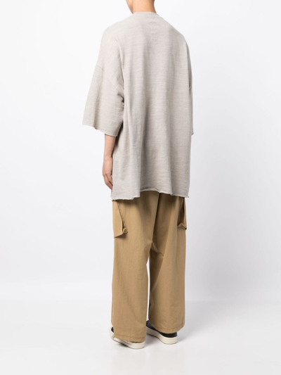 Rick Owens Half-length Sleeved T-shirt In Brown