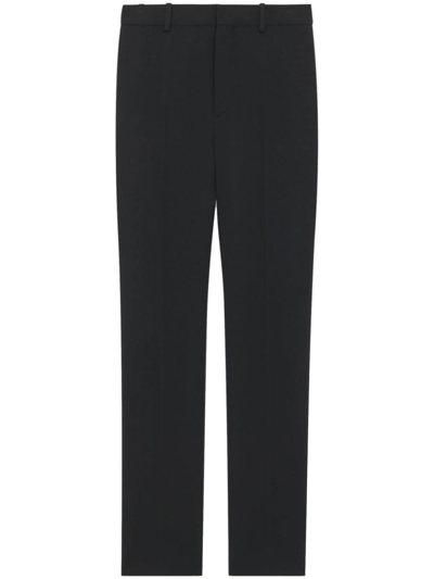 Shop Saint Laurent Straight-leg Tailored Trousers In Black