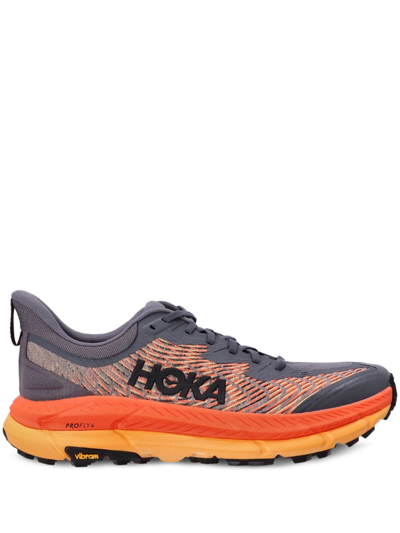 Shop Hoka One One Mafate Speed 4 Low-top Sneakers In Orange