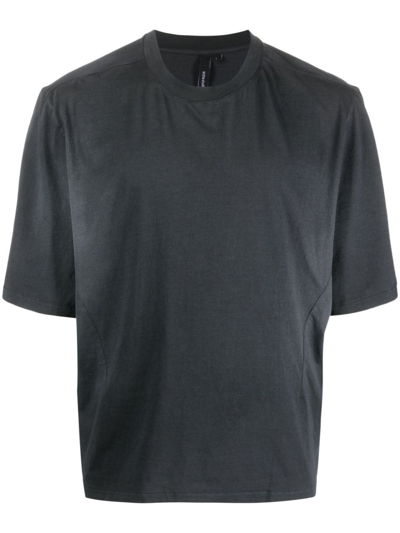 Entire Studios Crew Neck Organic Cotton Washed T-shirt In Schwarz