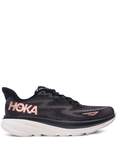 Shop Hoka One One Clifton 9 Low-top Sneakers In Schwarz