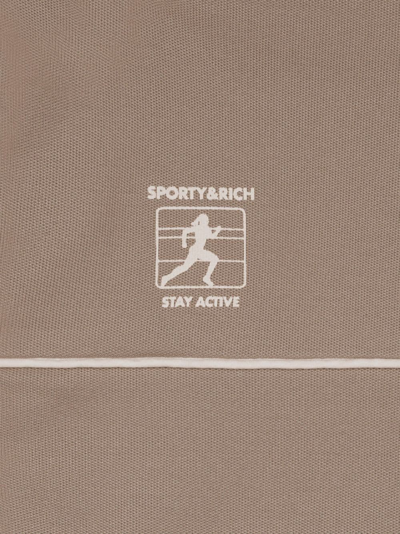 Sporty And Rich Runner Zip-up Track Jacket In Braun