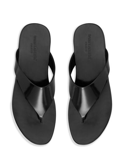 Shop Saint Laurent Kouros Leather Sandals In Schwarz