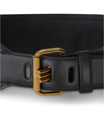 Shop Etro Black Paisley Belts With Embroideries In Nero