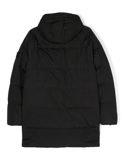 Shop Stone Island Junior Puffer Jacket In Black