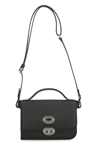 Shop Zanellato Ella Leather Handbag In Black