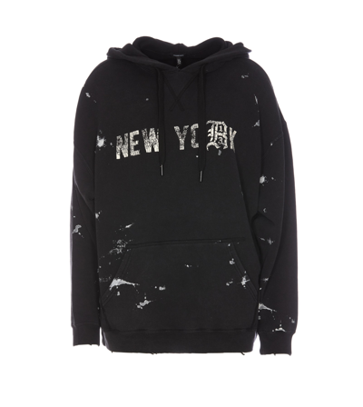 Shop R13 New York Hoodie In Black