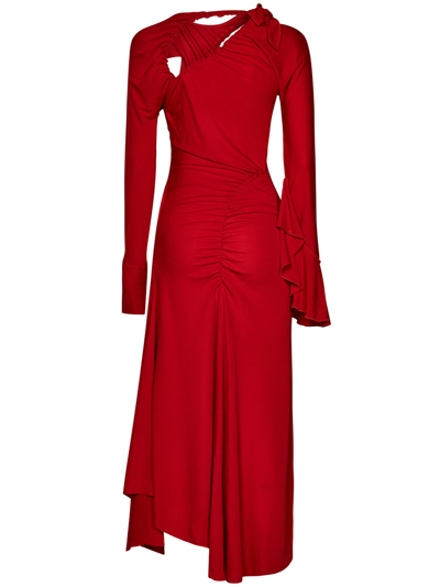 Shop Victoria Beckham Long Dress In Red