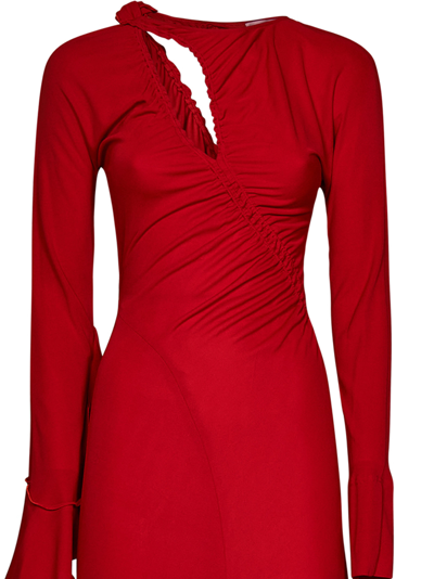 Shop Victoria Beckham Long Dress In Red