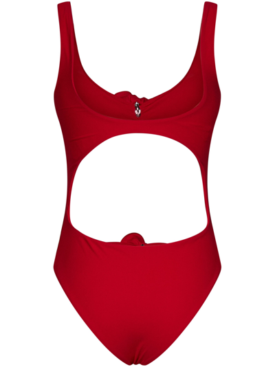Shop Magda Butrym Swimsuit In Red