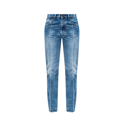 Shop Maison Margiela Cotton Denim Jeans In Blue
