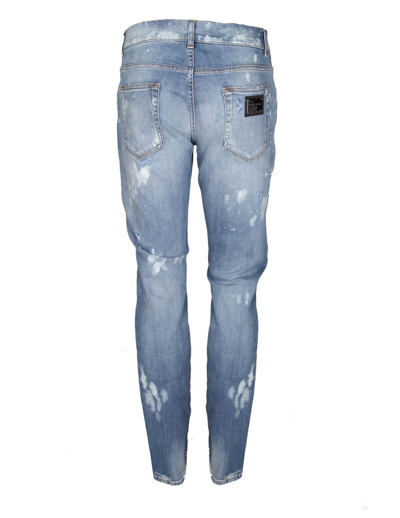 Shop Dolce & Gabbana Slim Jeans Color Light Blue