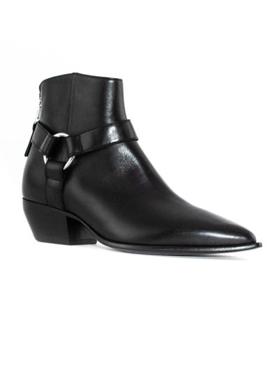 Shop Elena Iachi Black Leather Ankle Boot In Nero