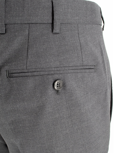 Shop Brioni Trousers In Anthracite