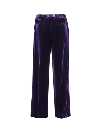 Shop Aspesi Trousers In Purple