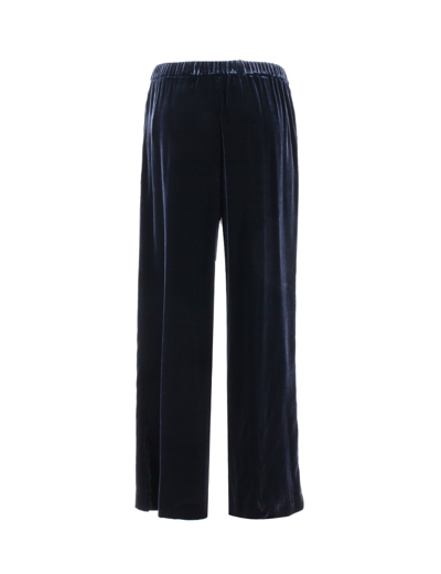Shop Aspesi Trousers In Navy Blue