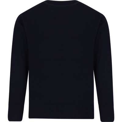 Shop Ralph Lauren Blue Sweater For Boy With Pony
