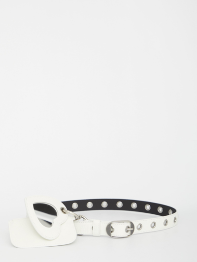 Shop Balenciaga Le Cagole Belt With Charms In White