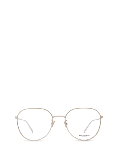 Shop Saint Laurent Sl 484 Silver Glasses