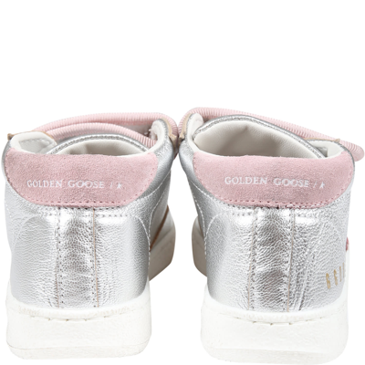 Shop Golden Goose Silver June Sneakers For Girl With Star