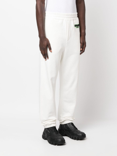 Shop Oamc Logo-patch Jersey Track Pant In White