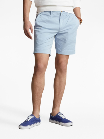 Shop Polo Ralph Lauren Polo Pony Embroidered Shorts In Blue