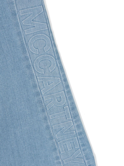 Shop Stella Mccartney Logo-debossed Cotton Jeans In Blue