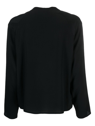 Shop Seventy Lightweight Crew-neck Sweatshirt In Black