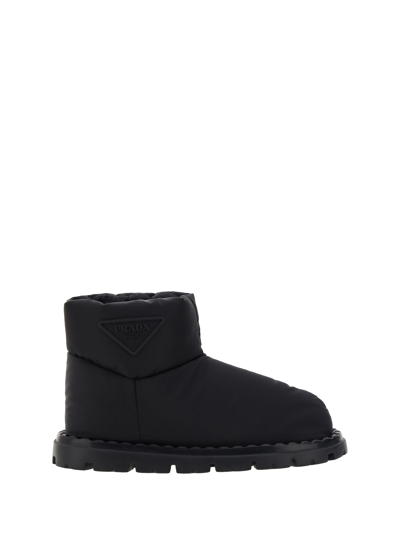 Shop Prada Blow Ankle Boots In Nero