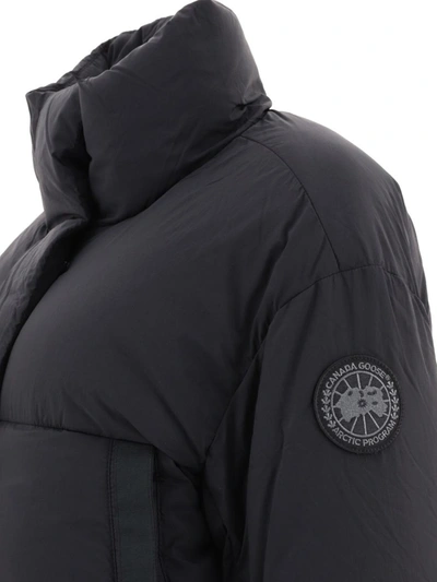 Shop Canada Goose "junction Cropped" Down Jacket In Black