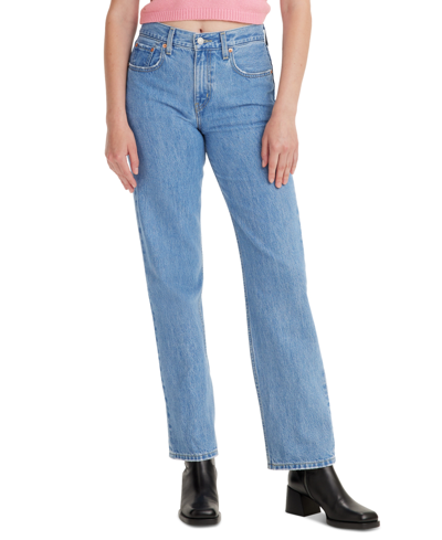 Shop Levi's Low Pro Classic Straight-leg High Rise Jeans In Charlie Try
