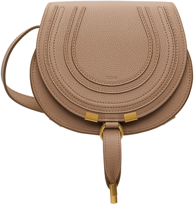 Shop Chloé Pink Small Marcie Saddle Bag In 527 Woodrose