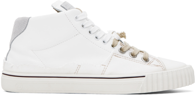 Shop Maison Margiela White New Evolution Sneakers In H8548 White/off Whit