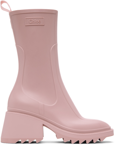 Shop Chloé Pink Betty Boots In 51g Pinky Purple