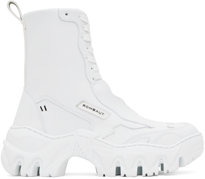 Shop Rombaut White Boccaccio Ii Boots In White Future Leather