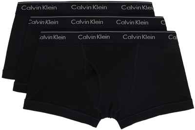 Shop Calvin Klein Underwear Three-pack Black Boxers In 001 - Black