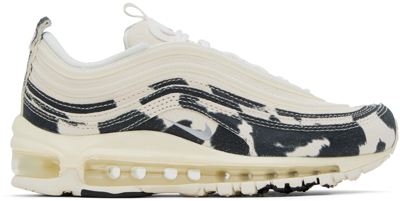 Shop Nike White Air Max 97 Sneakers In Sail/chrome-black