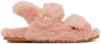 Shop Max Mara Pink Teddy Sandals In 003 Pink