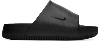 Shop Nike Black Calm Slides In Black/black