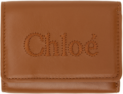 Chloé Foldable Wallets Compact Cardholders In 247 Caramel