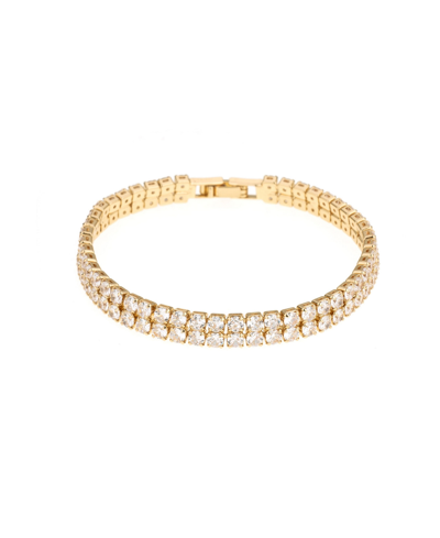 Shop Ettika Thick Cubic Zirconia 18k Gold Plated Tennis Bracelet