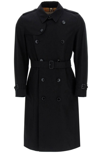 Shop Burberry Long Kensington Heritage Trench Coat In Black