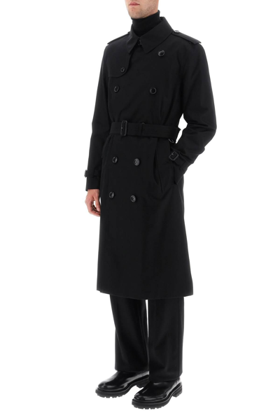 Shop Burberry Long Kensington Heritage Trench Coat In Black