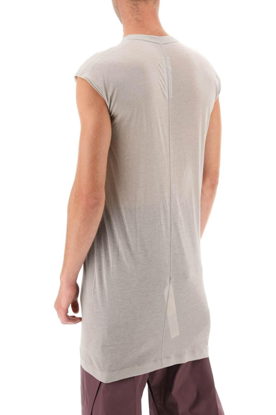 Shop Rick Owens 'dylan' Maxi T-shirt With V Neck In Grey