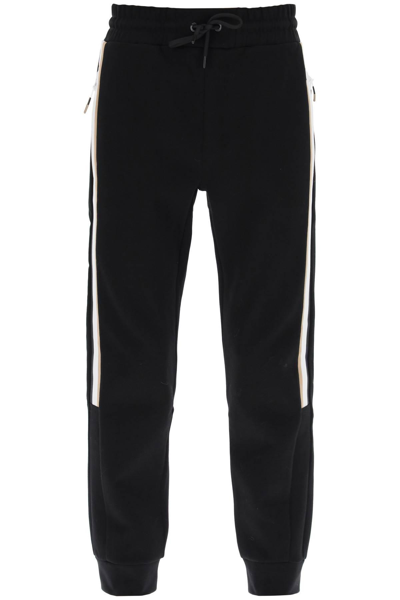 Shop Hugo Boss Joggers With Two-tone Side Bands In Black