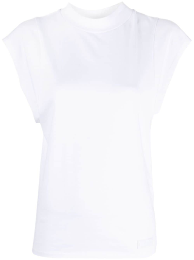 Shop Iro Logo-patch Cotton T-shirt In White