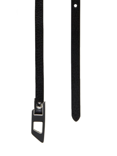 Shop Diesel B-dlogo 10 Leather Belt In Black