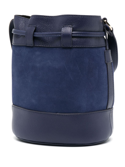 Shop See By Chloé Vicky Suede Bucket Bag In Blue