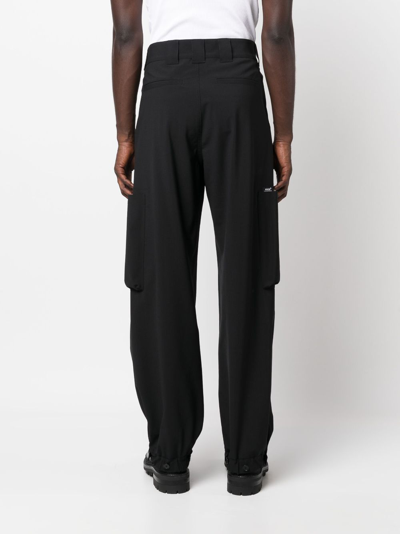 Shop Msgm High-waist Wide-leg Trousers In Black