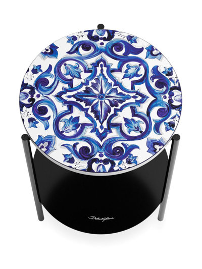 Shop Dolce & Gabbana Amore Tile-print Coffee Table In Blue